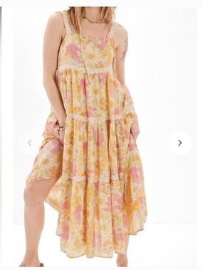 American Eagle Floral Backless Maxi Dress